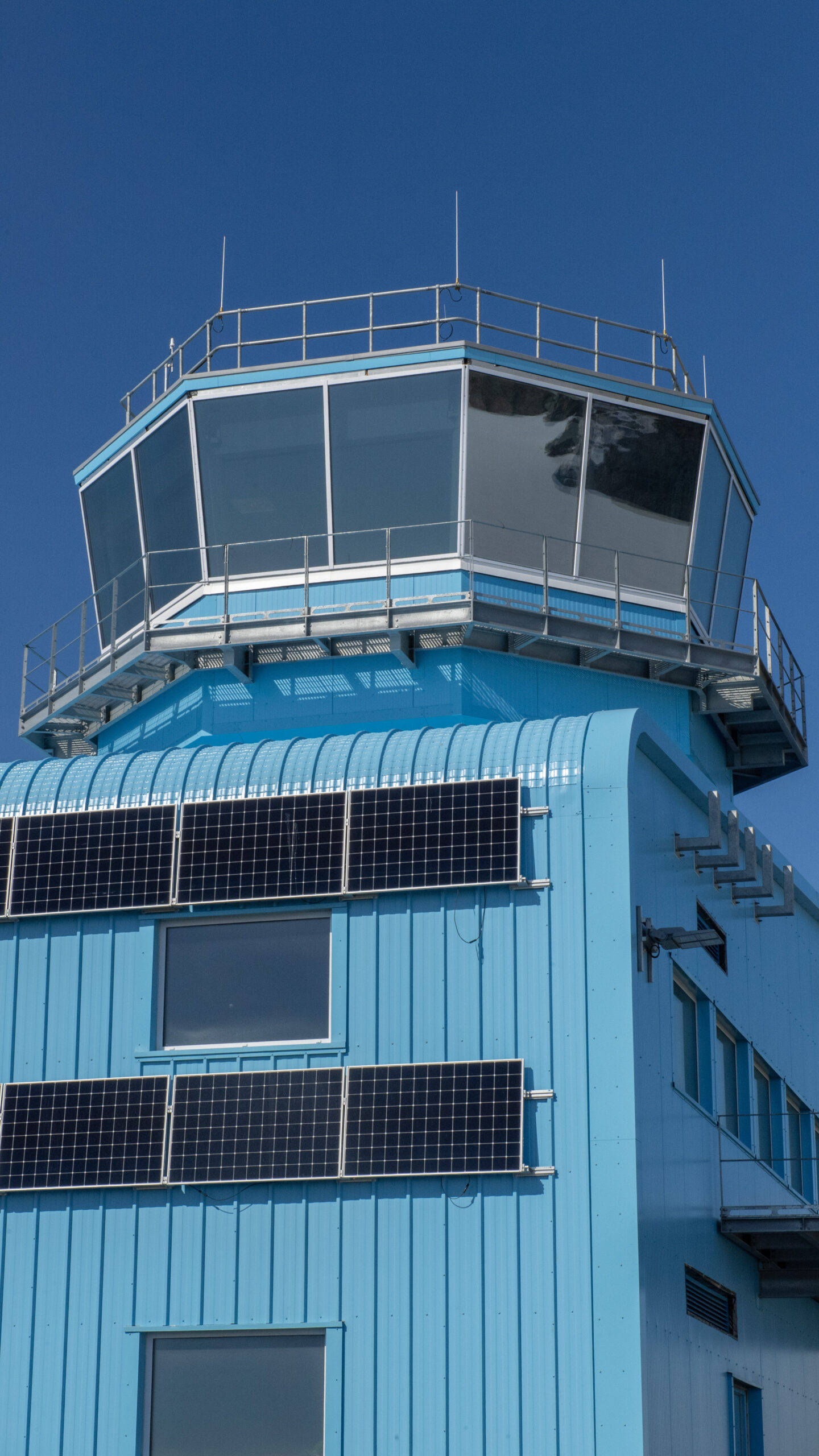 The Discovery Building has solar panels to generate electricity