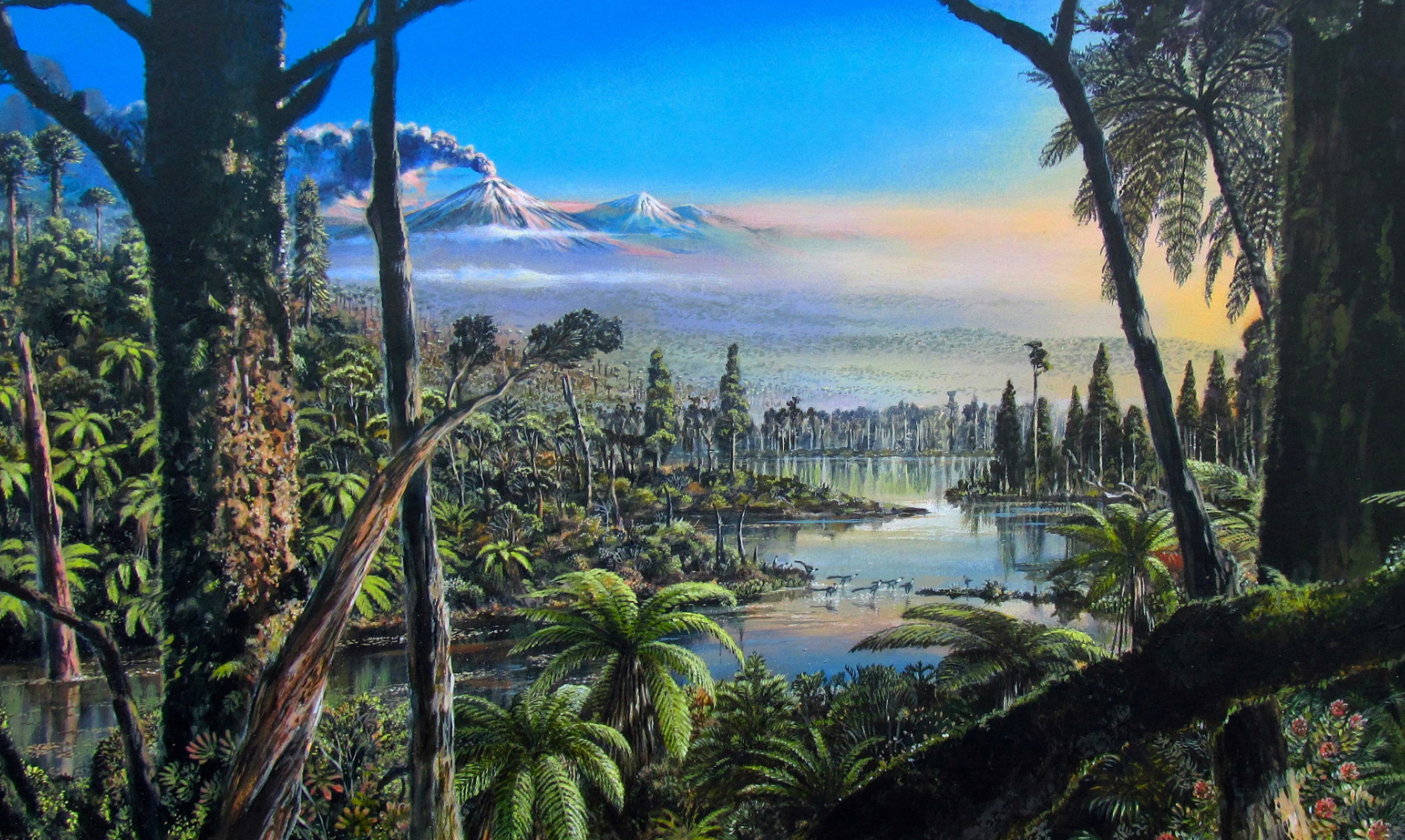 An artist's impression of what a green Antarctica looked like