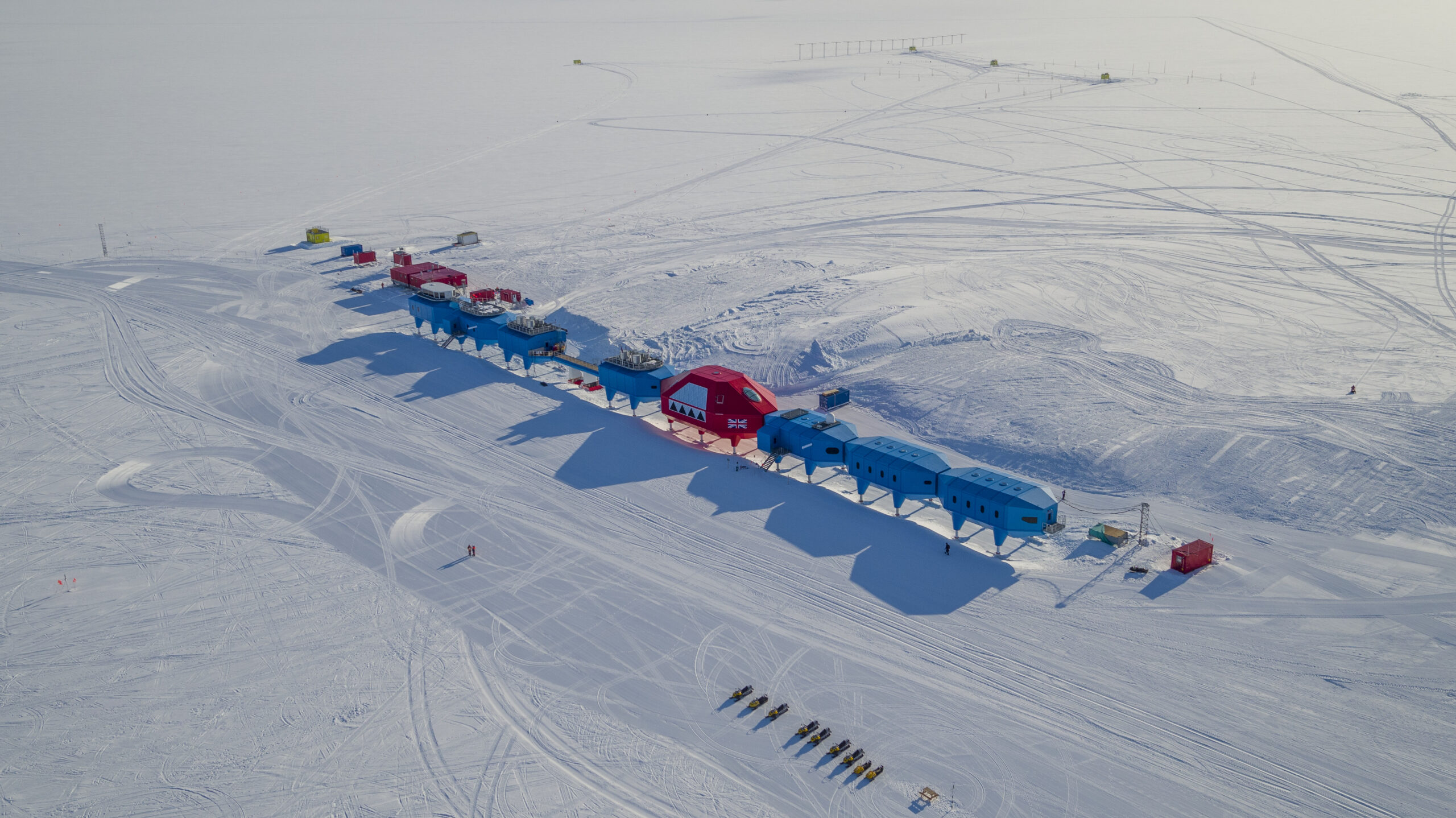 An aerial view of Halley